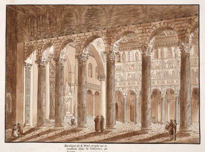 La Basilica di San Paolo, costruita sulla tomba nel Cimitero di Lucina, 1833 da Agostino Tofanelli